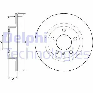 Tarcza hamulcowa tył OPEL ADAM DELPHI