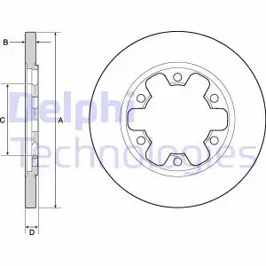 Tarcza hamulcowa tył FORD TRANSIT DELPHI