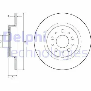 BG4690C DELPHI Tarcza hamulcowa tył
