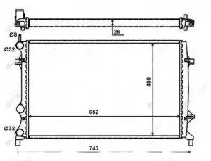 2.5 VW BEETLE Chłodnica wody NRF
