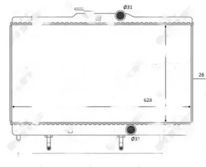 1.4 TOYOTA COROLLA VIII Chłodnica wody NRF