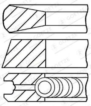 NaturalPower, 35C21,, 35C15,, 55S17W 4x4, 35C17, IVECO DAILY V Zestaw pierścieni tłoka GOETZE ENGINE