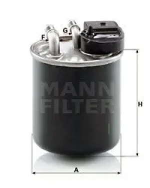 211 CDI, 214 CDI Filtr paliwa MERCEDES-BENZ SPRINTER B910, B907 MANN-FILTER
