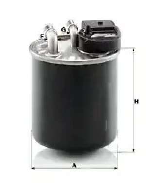 214 CDI, 211 CDI Filtr paliwa MERCEDES-BENZ SPRINTER B910, B907 MANN-FILTER