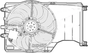 Wentylator chłodnicy OPEL ADAM 1.0, 1.4 S DENSO