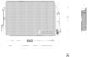 200 CDI, 200, 350, 250 CDI, 220 CDI, 250 MERCEDES-BENZ GLK X204 Chłodnica wody DENSO