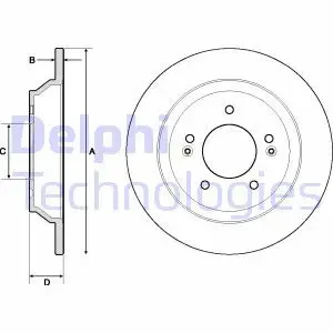 Tarcza hamulcowa tył KIA CARENS IV DELPHI