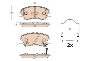 Klocki hamulcowe przód HYUNDAI i20 II TRW