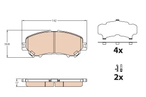 Klocki hamulcowe przód NISSAN ROGUE TRW