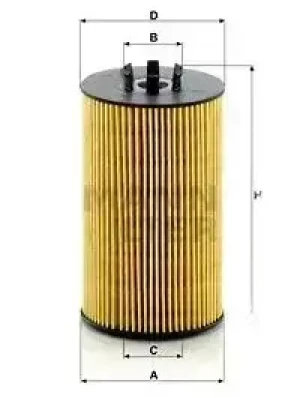 Filtr oleju hu 8012 z MERCEDES-BENZ KLASAS C216 MANN-FILTER