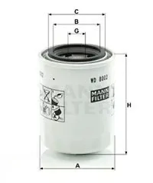 Filtr oleju NEW HOLLAND T1500 MANN-FILTER