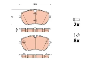 Klocki hamulcowe przód PEUGEOT 308 II TRW