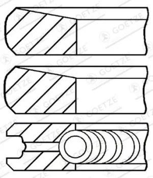 08-443500-00 GOETZE ENGINE Zestaw pierścieni tłoka