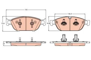klocki hamulcowe audi a6 c7 GDB2113 TRW