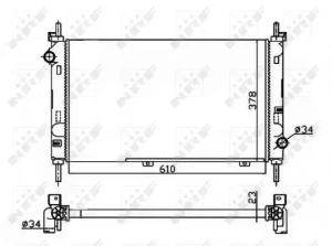 1.6 i, 1.8 i, 1.8 TD, 2.0 i, 2.5 ST, 2.5 24V FORD MONDEO II Chłodnica wody NRF