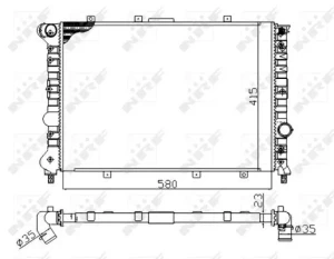 1.9 JTD, 2.4 JTD ALFA ROMEO 156 Chłodnica wody NRF