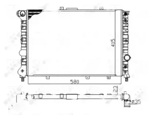 1.9 JTD, 2.4 JTD ALFA ROMEO 156 Chłodnica wody NRF