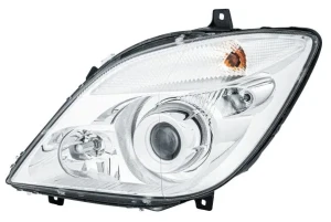 Reflektor lampa lewa bi-ksenon z silniczkiem do regulacji z lampą wyładowczą xenon MERCEDES-BENZ SPRINTER B906 HELLA
