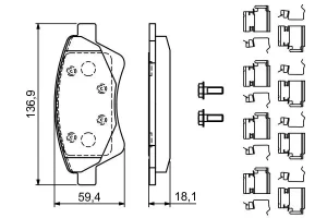 Klocki hamulcowe przód RENAULT MEGANE II Kombi (KM0/1_) BOSCH