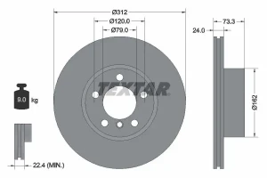 tarcze bmw e90 92261805 TEXTAR