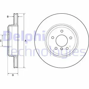 BG4753C DELPHI Tarcza hamulcowa tył wentylowana