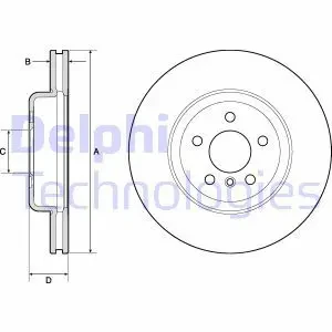 Tarcza hamulcowa przód wentylowana BMW 5 F11 DELPHI