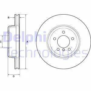 Tarcza hamulcowa przód wentylowana BMW Z4 E89 DELPHI