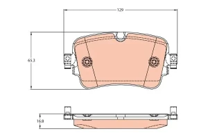 Klocki hamulcowe tył AUDI None TRW