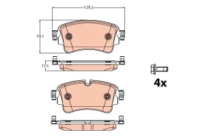Klocki hamulcowe tył AUDI A6 C8 TRW