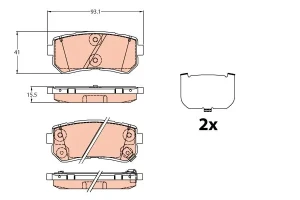 Klocki hamulcowe tył HYUNDAI TUCSON TRW