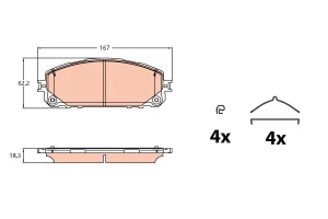 Klocki hamulcowe przód JEEP CHEROKEE KL V TRW