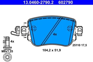 Klocki hamulcowe tył SEAT LEON ATE