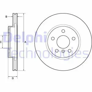 Tarcza hamulcowa przód wentylowana BMW 2 F45 DELPHI