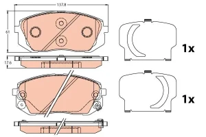 Klocki hamulcowe przód KIA SPORTAGE III TRW