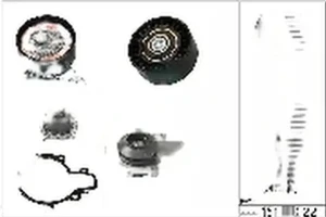 2.0 D CHEVROLET NUBIRA Wellenset + wasserpumpe INA