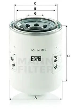 WD 14 002 MANN-FILTER Filtr hydrauliczny skrzyni biegów
