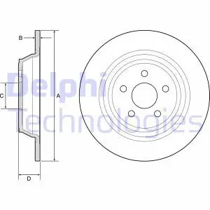 Tarcza hamulcowa tył FORD S-MAX DELPHI