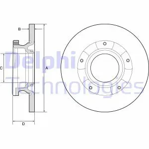 Tarcza hamulcowa tył FORD TRANSIT DELPHI