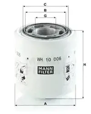WH 10 006 MANN-FILTER Filtr hydrauliczny skrzyni biegów