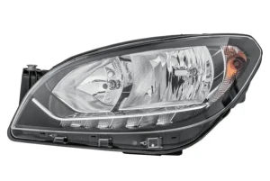 Reflektor lampa lewa z silniczkiem do regulacji SKODA CITIGO HELLA