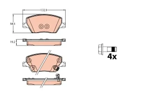 Klocki hamulcowe przód FIAT TIPO II TRW