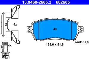 Klocki hamulcowe przód FORD KA+ III ATE