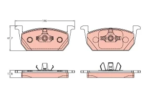 Klocki hamulcowe przód AUDI A1 TRW