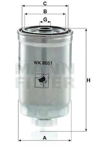 2.2 CRD Filtr paliwa DODGE CALIBER MANN-FILTER