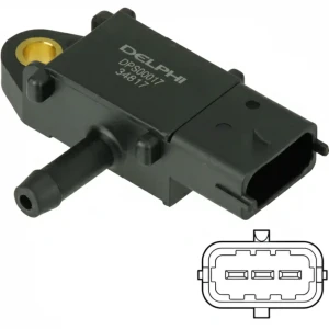 1.3 CDTI, 1.7 CDTI OPEL ASTRA H Czujnik ciśnienia spalin DELPHI