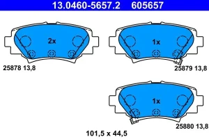 13.0460-5657.2 ATE Klocki hamulcowe tył
