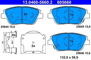 13.0460-5660.2 ATE Klocki hamulcowe przód