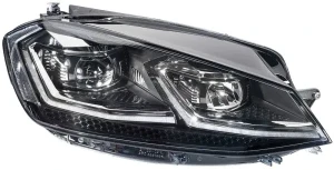 Reflektor lampa prawa led z silniczkiem do regulacji VW GOLF VII HELLA