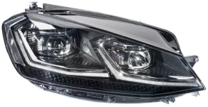 Reflektor lampa prawa led z silniczkiem do regulacji VW GOLF VII HELLA