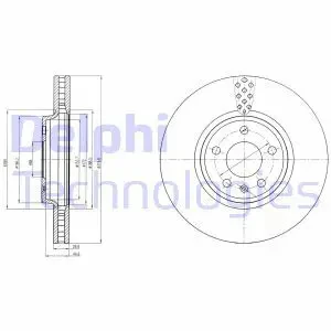BG4080C DELPHI Tarcza hamulcowa przód wentylowana